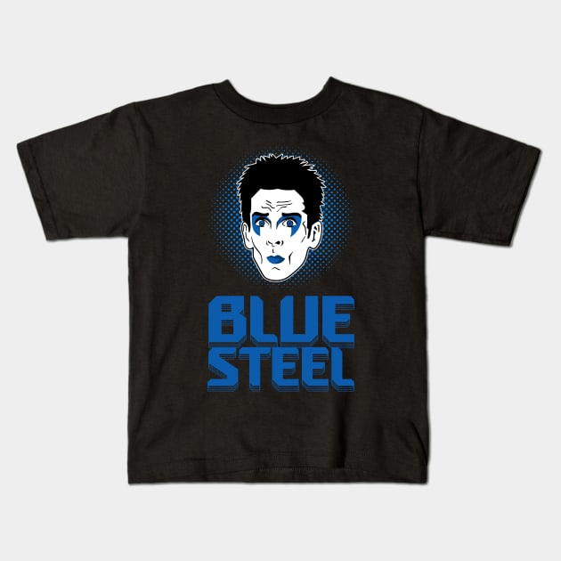 The Blue Steel Look Kids T-Shirt by Meta Cortex